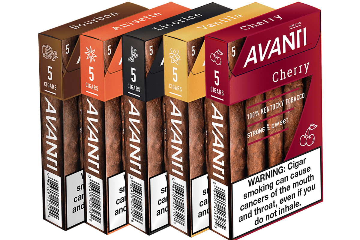 NEW Avanti Flavors Collection 5 Flavors x 5 Pack Avanti Cigar