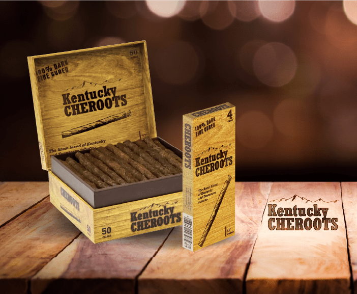 4 Pack and 50 Pack of the New kentucky Cheroots Packages