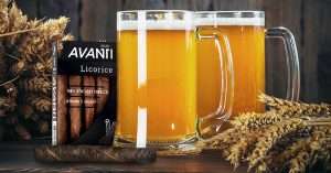 avanti licorice cigar paired with beer