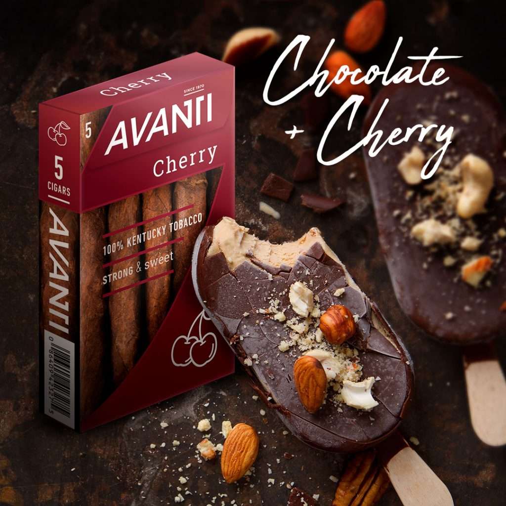 Chocolate popsicle and avanti cherry