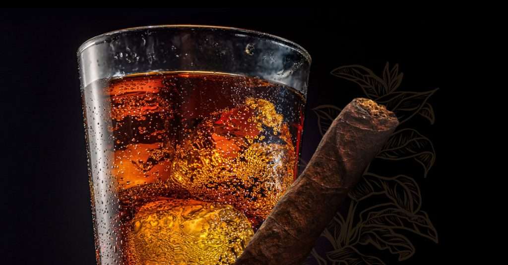 Avanti cigar and a glass of soda