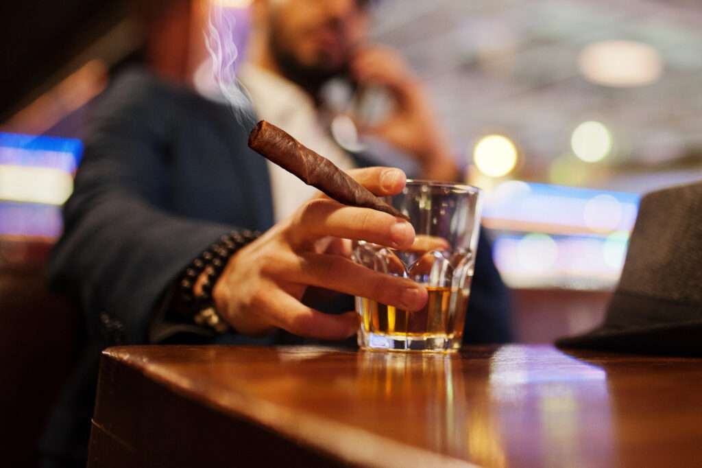Relaxing with an Avanti Italian-style fire-cured Cigar